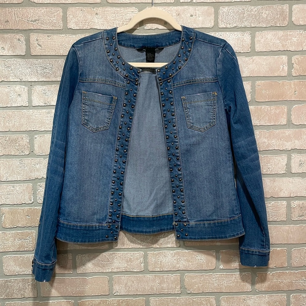 Baccini - Blue Denim - Studed Jacket - image 1